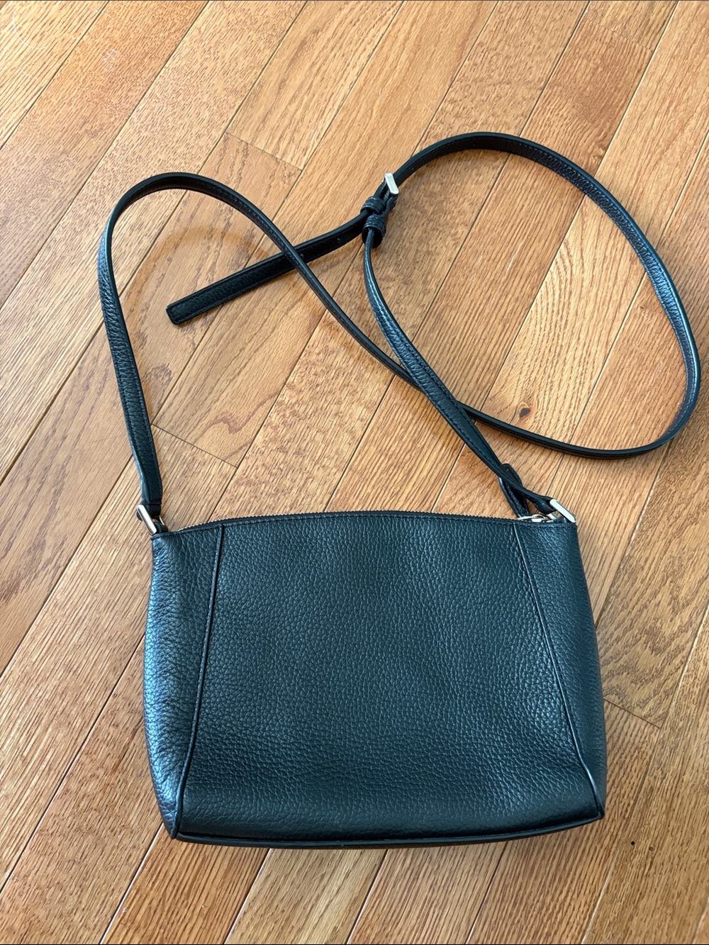 kate spade monica black pebbled leather crossbody with adjustable strap - Picture 3 of 5